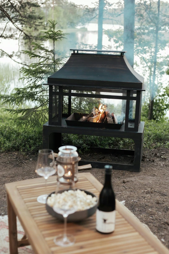 outdoor fireplace